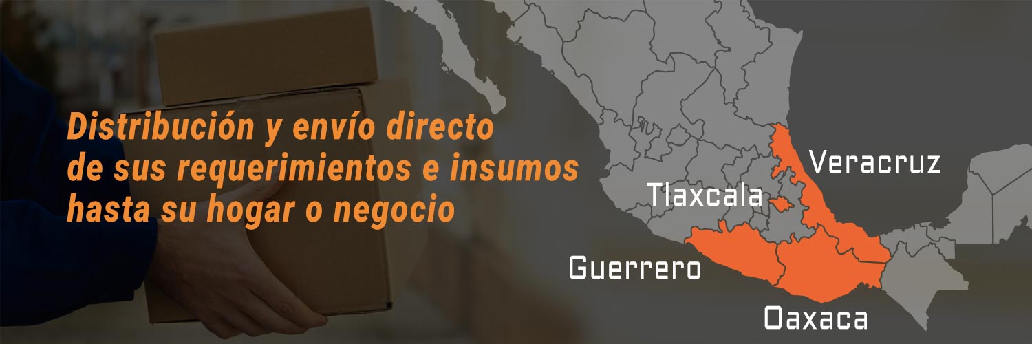 Mapa de distribución, Veracruz, Oaxaca y Guerrero | Interconmutel