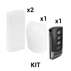 KIT Básico Sensores Inalámbricos - Incluye 2 Contactos Magnéticos, 1 PIR y 1 Llavero - Compatibles con Honeywell y PRO4GLTEM